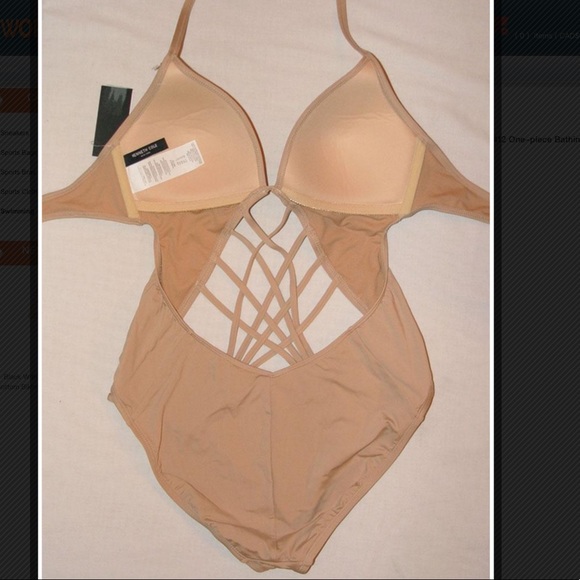KENNETH COLE MACRAME CRISS CROSS PUSH UP SWIMSUIT - Picture 5 of 8